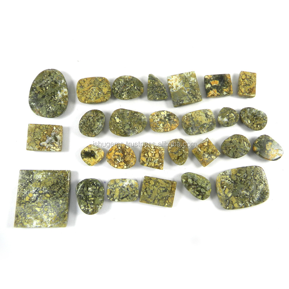 Best Quality ! 27 pcs Bracciated honey opal 100 gms Mix Cab, gemstone for jewellery IG1019