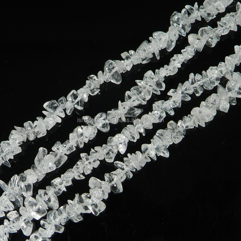 Raw Gemstone Crystal Quartz 36 inch Length Chips Strand Beads 210.15 cts