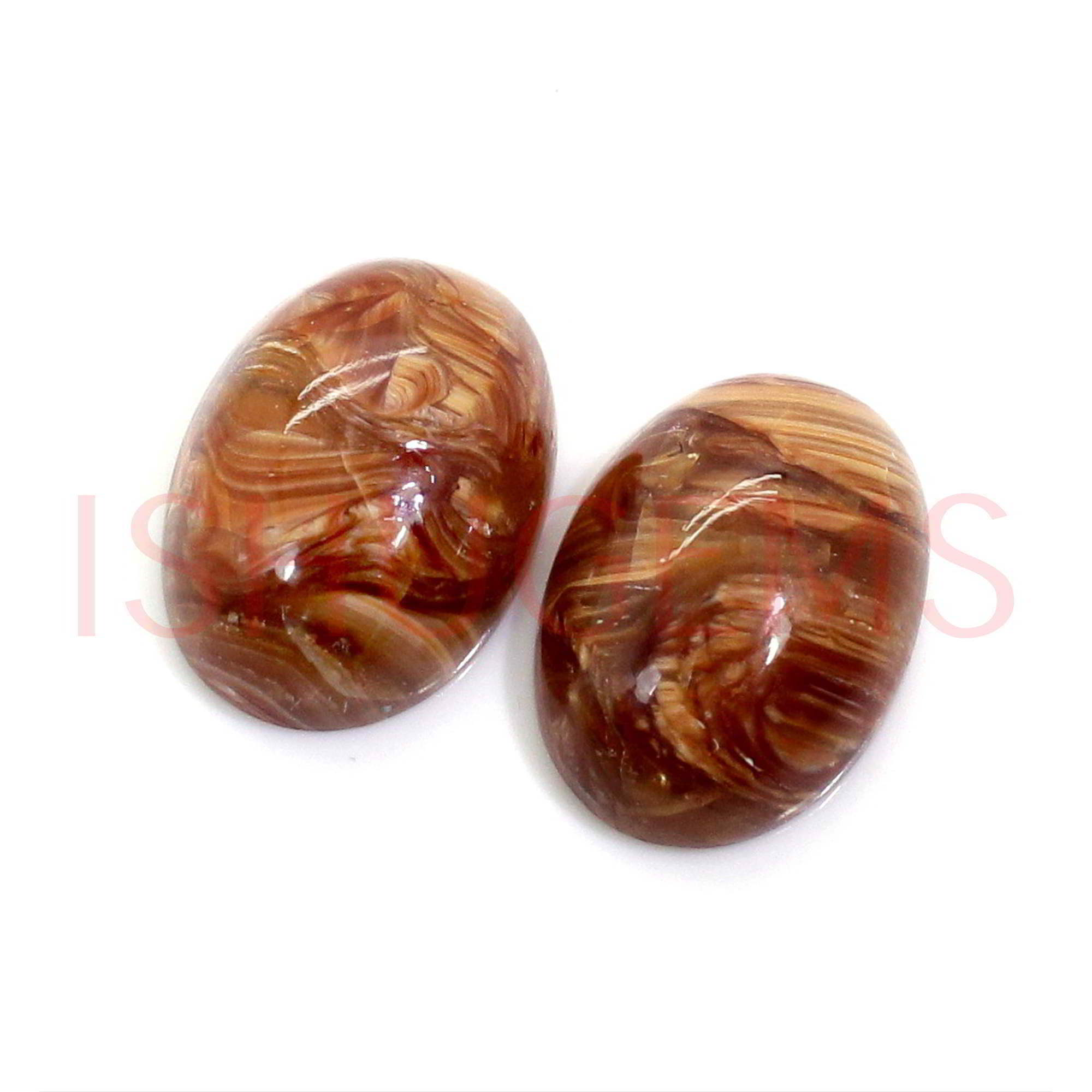 2 Pcs Natural Honey Opal 14x10mm Oval Cabochon 9.20 Carat Loose Gemstone For Making Jewelry