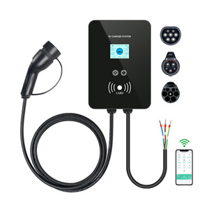 7KW 11KW 22KW 16A 32A Type 1 Type 2 GBT portable electric vehicle charging station