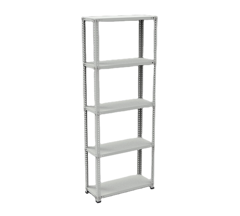 Warehouse Store Home Garage Stacking Boltless Metal Shelves 5 Tier Tiered Sheet Metal Storage Racks Rack H2000xW750xD310 mm