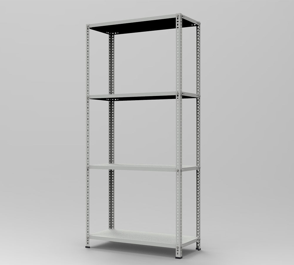 Warehouse Store Home Garage Stacking Boltless Metal Shelves 4 Tier Tiered Sheet Metal Storage Racks Rack H2000xW930xD430