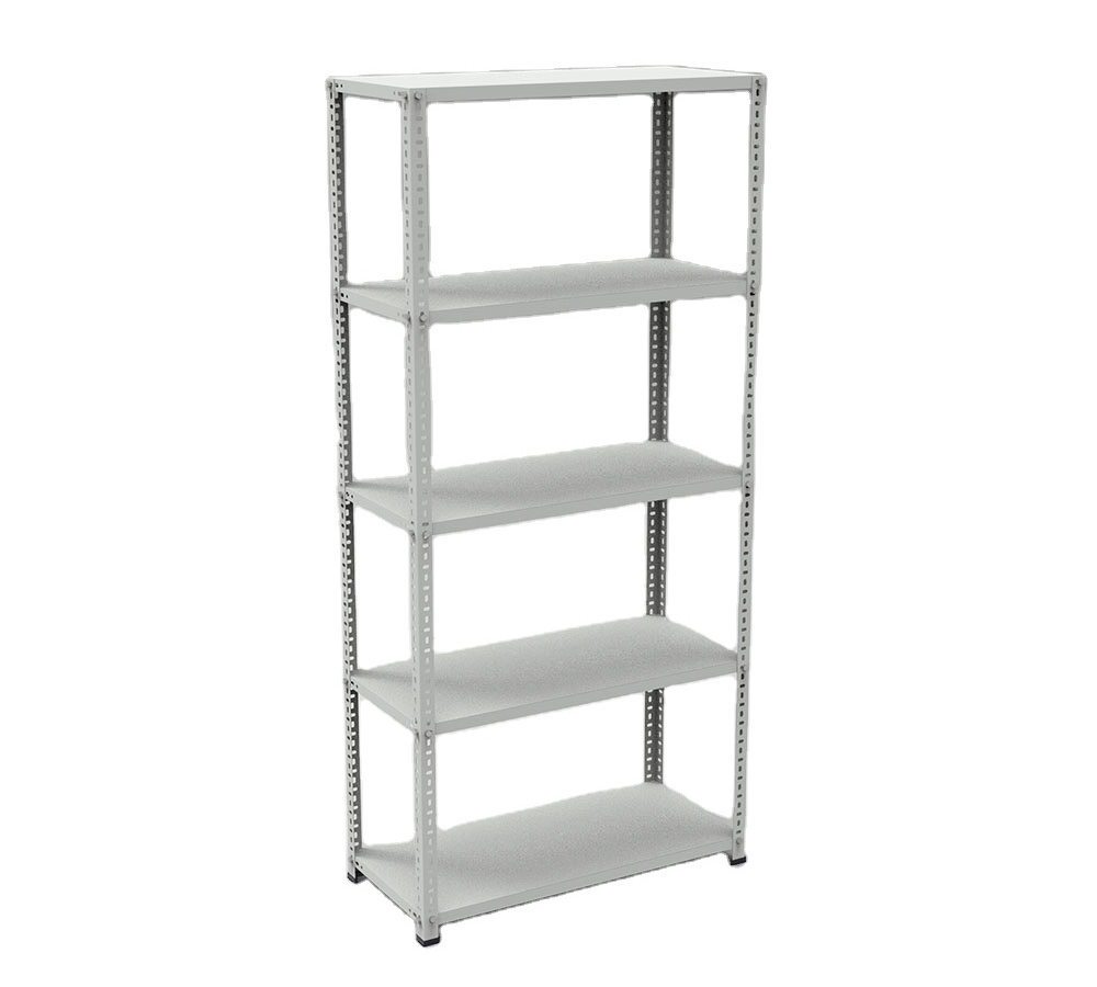 Warehouse Store Home Garage Stacking Boltless Metal Shelves 5 Tier Tiered Sheet Metal Storage Racks Rack H2000xW930xD430 mm