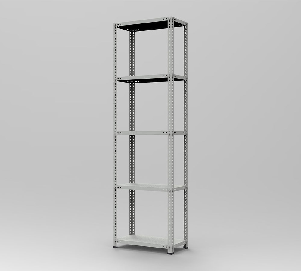 Warehouse Store Home Garage Stacking Boltless Metal Shelves 5 Tier Tiered Sheet Metal Storage Racks Rack H2000xW590xD310