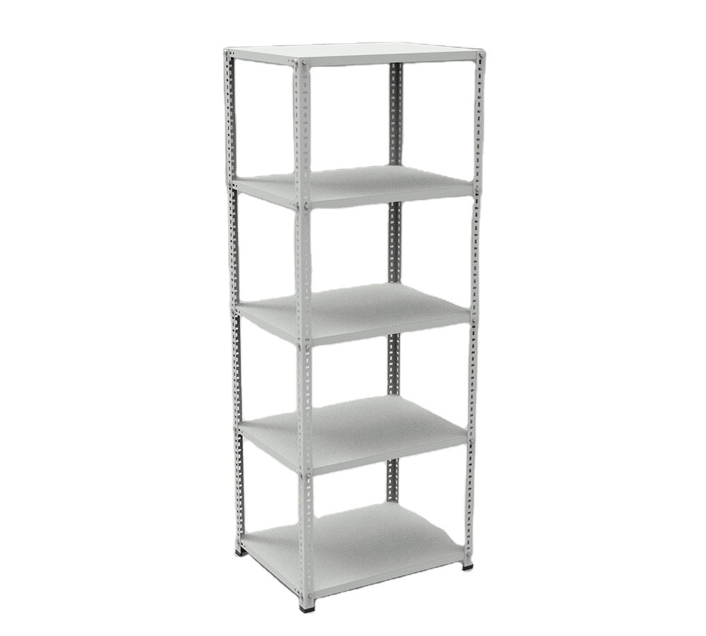 Warehouse Store Home Garage Stacking Boltless Metal Shelves 5 Tier Tiered Sheet Metal Storage Racks Rack H2000xW750xD590 mm