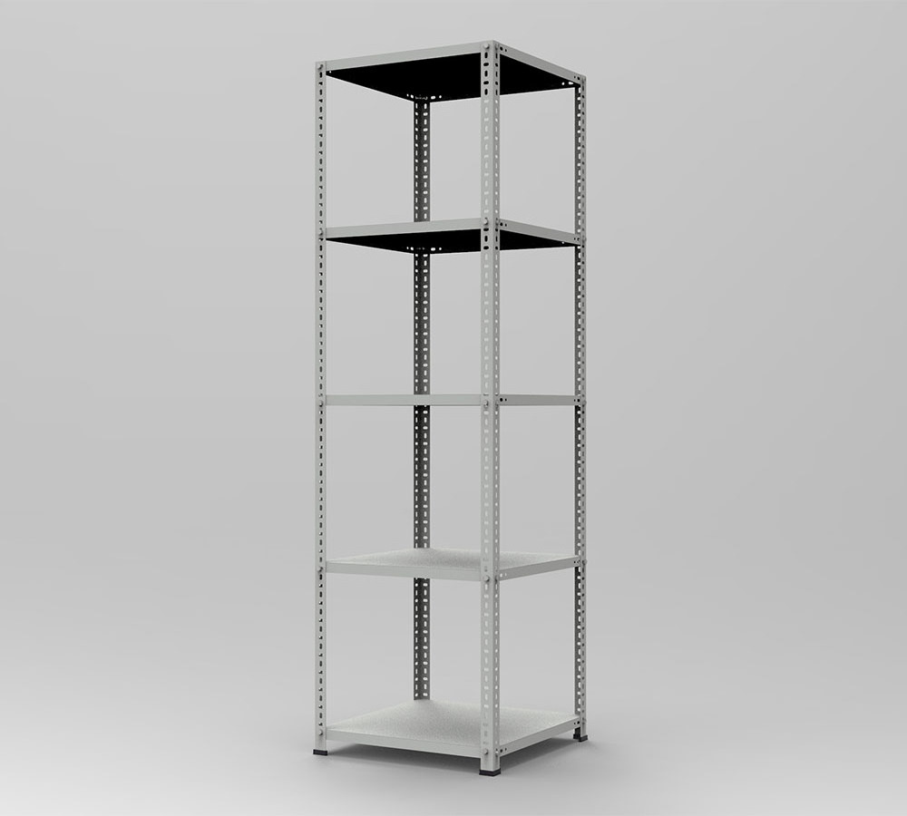 Warehouse Store Home Garage Stacking Boltless Metal Shelves 5 Tier Tiered Sheet Metal Storage Racks Rack H2000xW590xD590