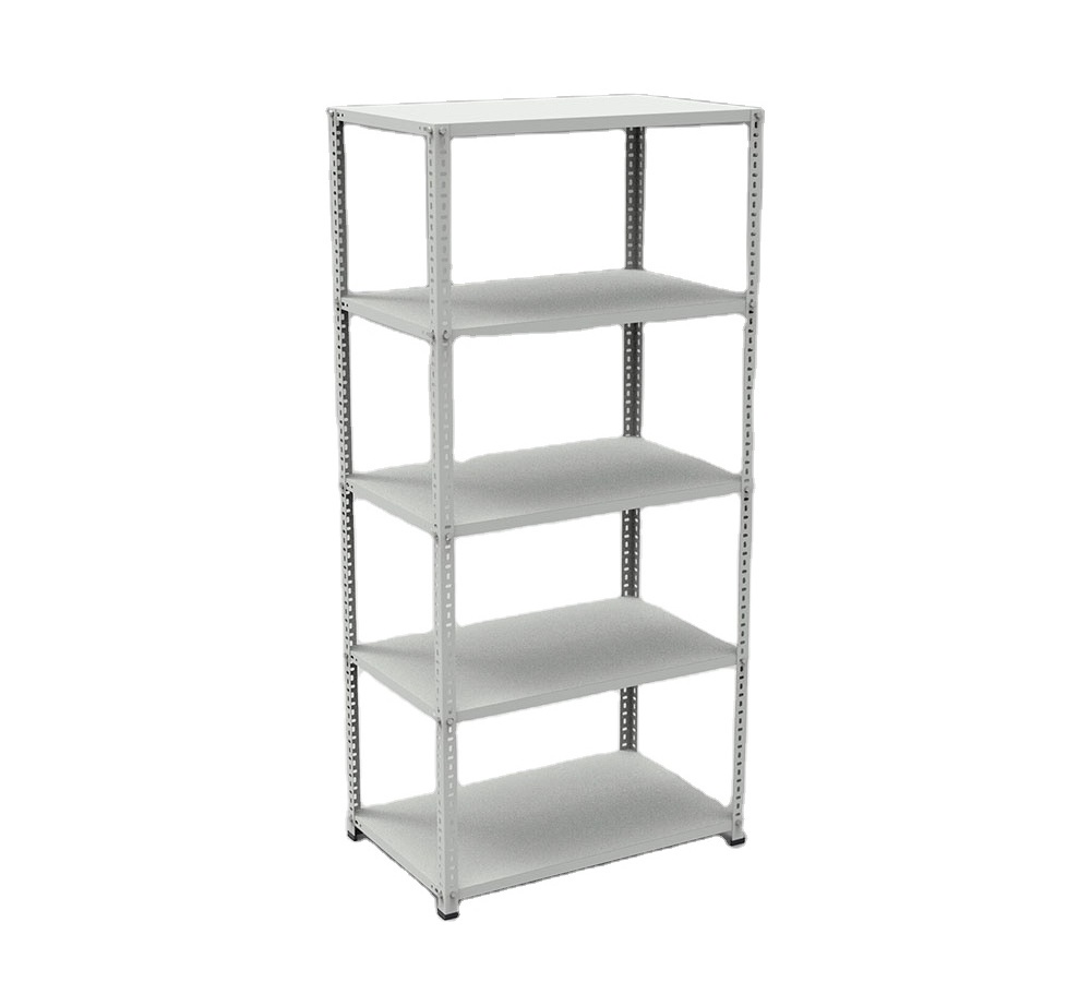 Warehouse Store Home Garage Stacking Boltless Metal Shelves 5 Tier Tiered Sheet Metal Storage Racks Rack H2000xW930xD590 mm