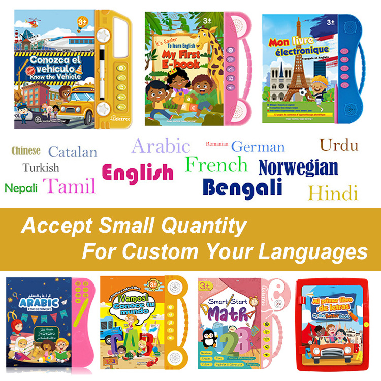 Arabic English Language Translation Device Audio E-Book Reader Story Books Coran Talking Pen For Children Cantonese French