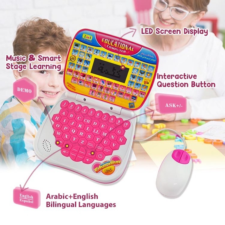 Baby Kids Educational Intelligent Learning 100 Activities Arabic Language Toy Laptop Computer