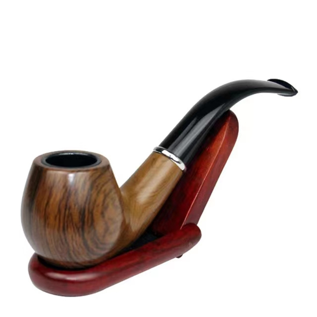 Classic Bruyere Wood Pipe Chimney Filter Long Smoking Pipes Tobacco Pipe Cigar Gifts Narguile Gift Grinder Smoke Mouthpiece