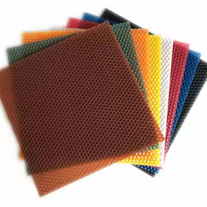 Hot Sell Wholesale Customized DIY Candle Honeycomb Organic Beeswax Comb Foundation Sheets Colorful for Candle Making