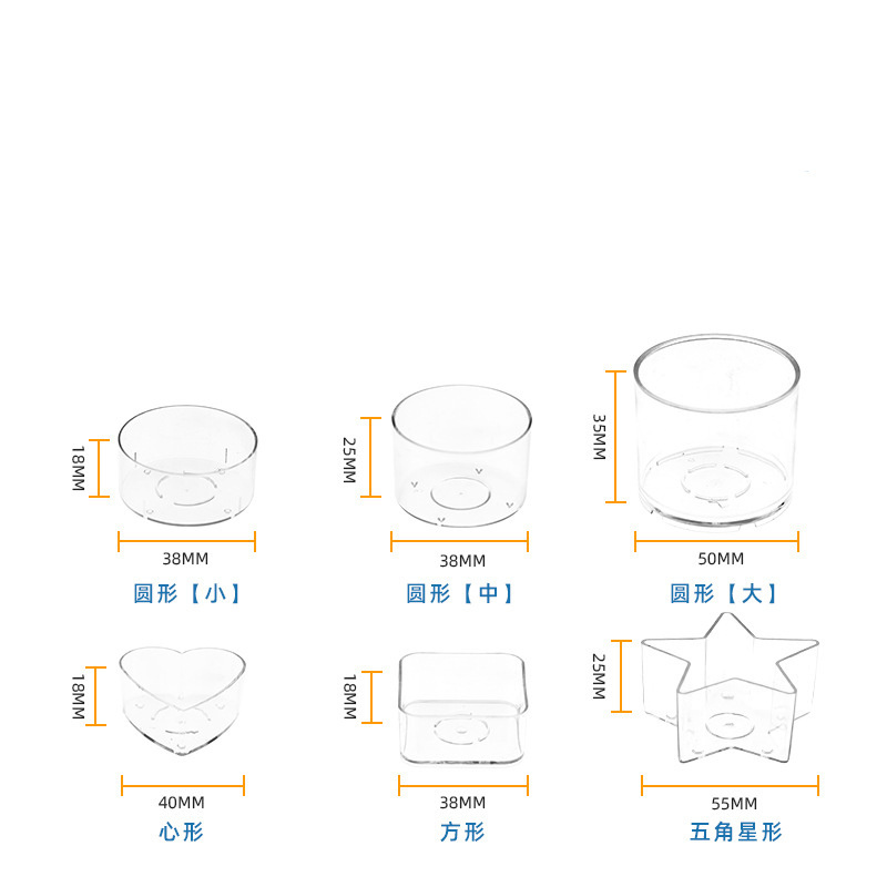 PC Clear Round Plastic Tealight Cups Polycarbonate Candle Holder High Quality Candle Cup for Candle Making