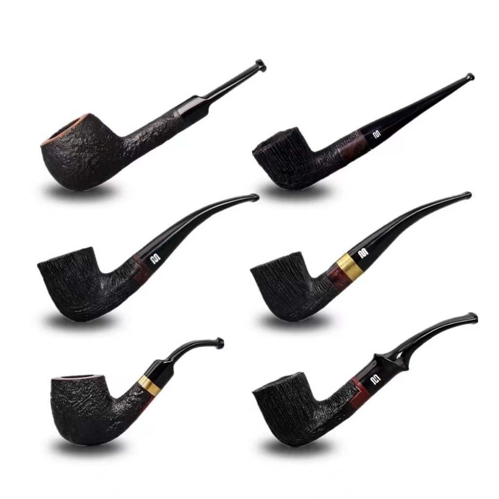 Classic Bruyere Wood Pipe Chimney Filter Long Smoking Pipes Tobacco Pipe Cigar Gifts Narguile Gift Grinder Smoke Mouthpiece