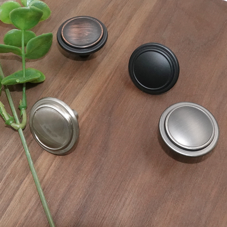 Wholesale Kitchen Cabinet Top Ring Knob Round Knob Zinc Material Cabinet Knobs Oil Rubbed Bronze Finished Knobs Wholesale