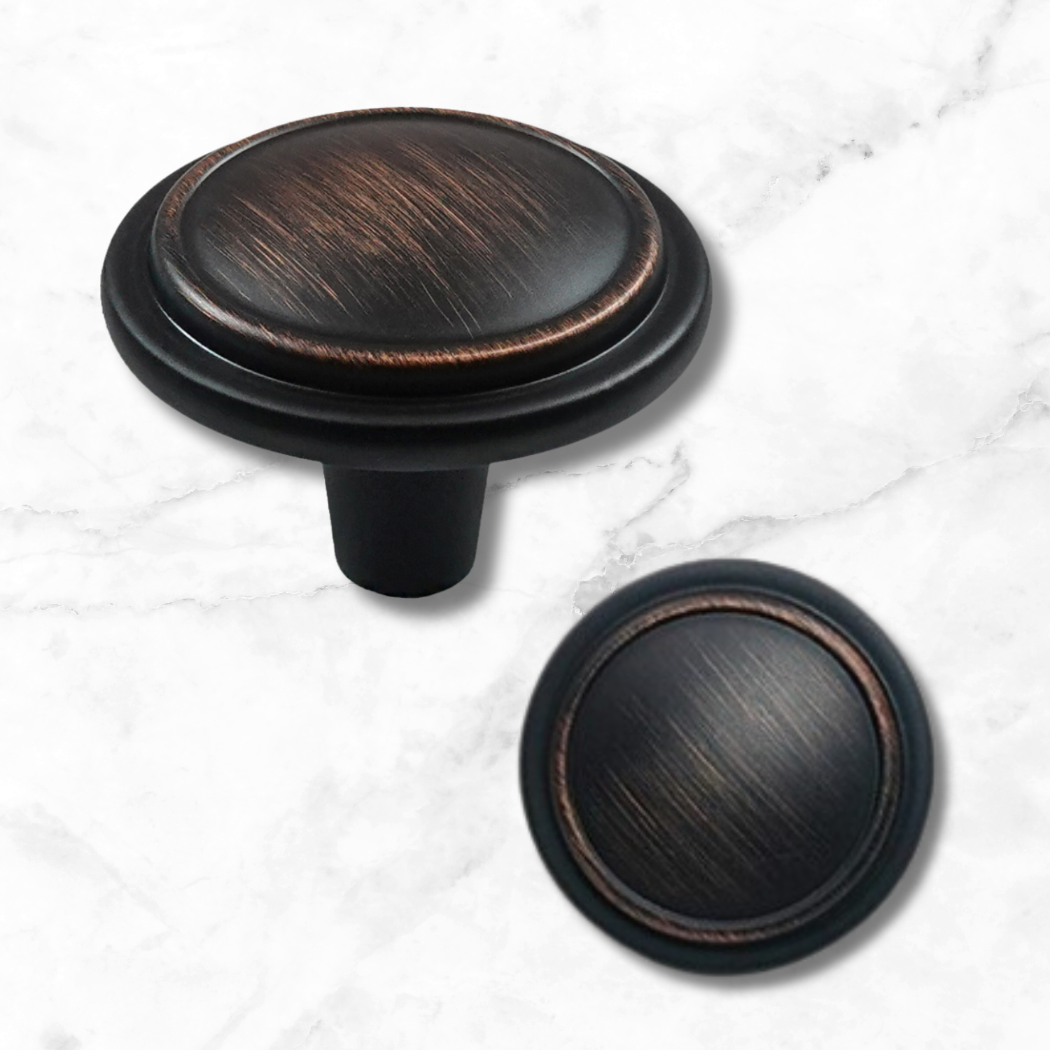 Wholesale Kitchen Cabinet Top Ring Knob Round Knob Zinc Material Cabinet Knobs Oil Rubbed Bronze Finished Knobs Wholesale