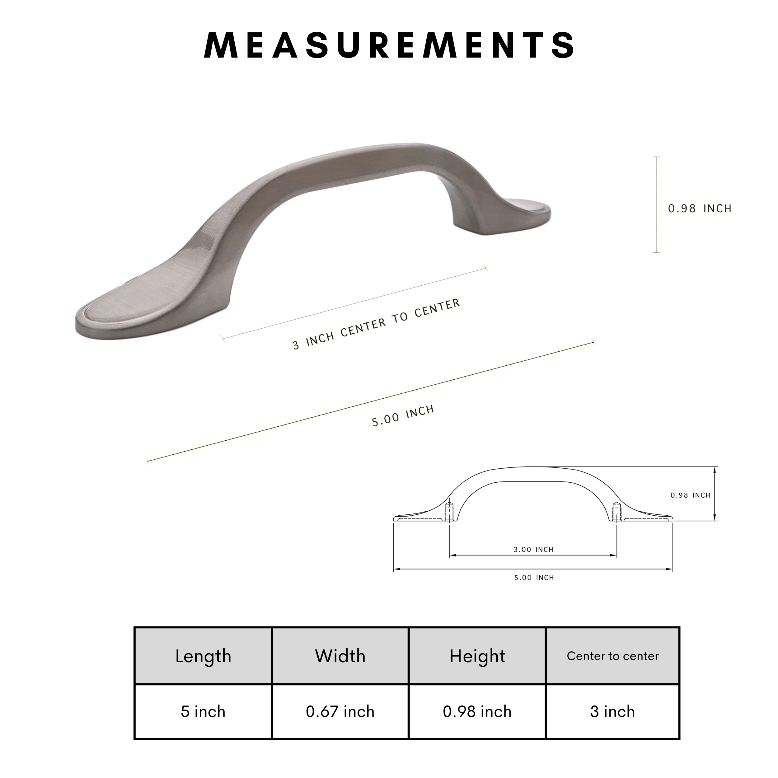 Footed Cabinet Handle Drawer Handles Cabinet and Drawer Pull Handles Cupboard Handles Drawer Pull Arched Handle