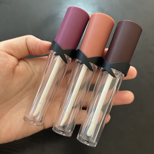 ISMAN Stock new colorful 6ml unique bow lip gloss tube packaging liquid lipstick container clear tube with wands