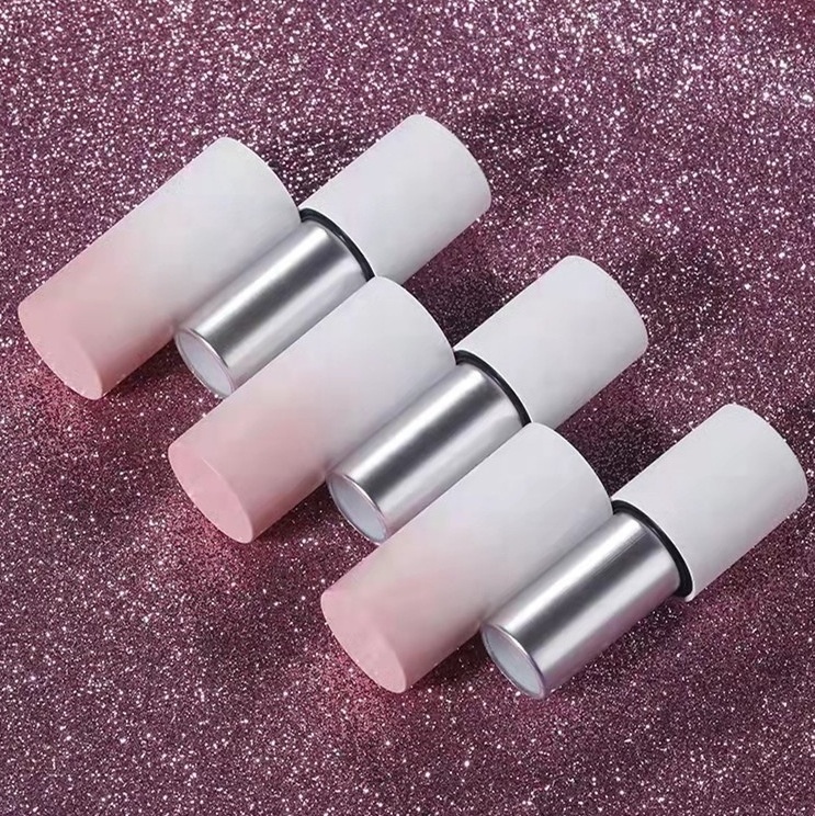 Hot sale stock 2023 empty luxury round pink glitter lip stick case rhinestone rose gold lipstick container tubes 12.1mm