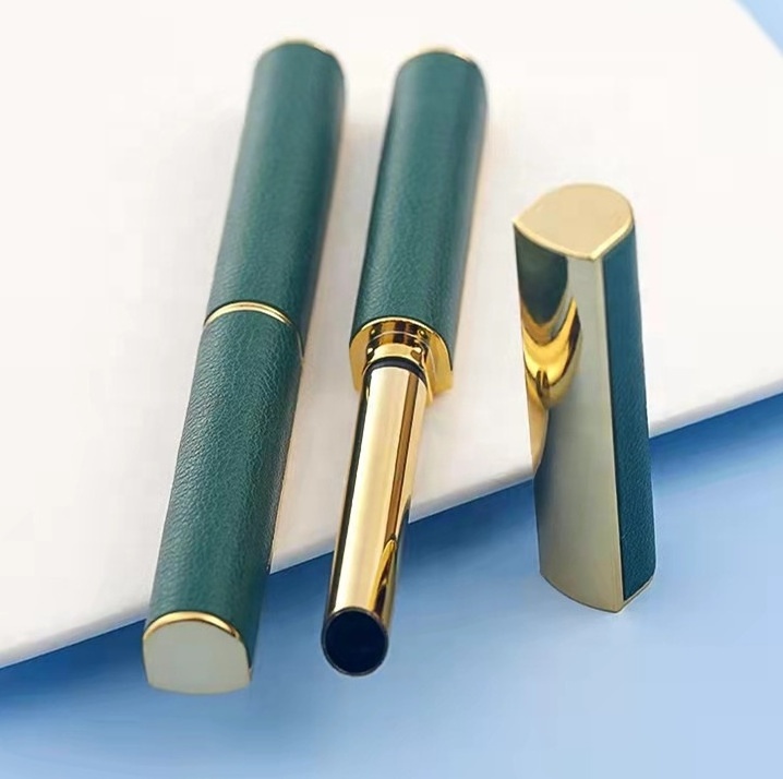 New style low moq empty unique slim green glitter lipstick lipgloss container sheepskin lip stick case lip balm packaging tube