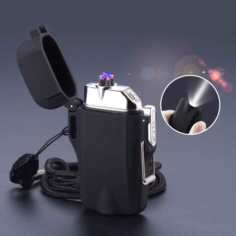 Wholesale Electronic Lighter Rechargeable Usb Windproof Usb Arc Lighter With Flashlight