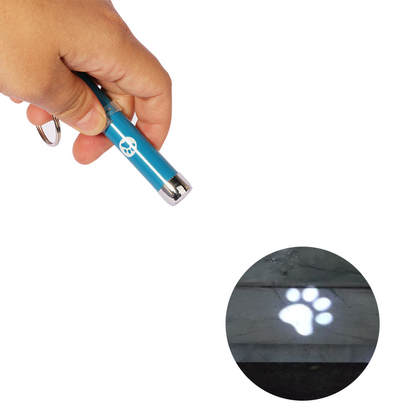 Custom Logo LED Projector Keychain LED Projection Mini Flashlight Key Chain