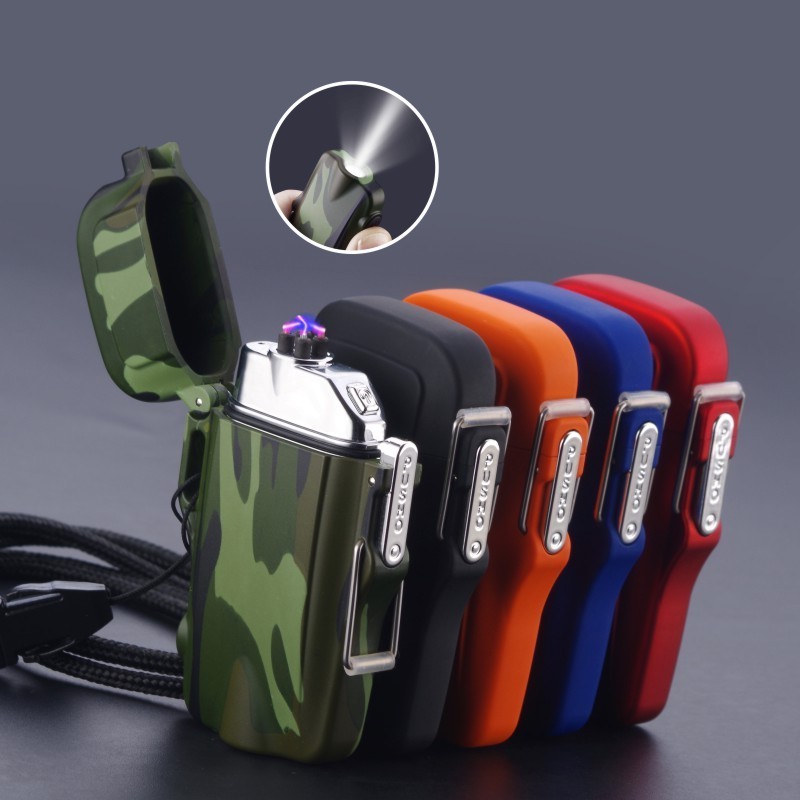 Wholesale Electronic Lighter Rechargeable Usb Windproof Usb Arc Lighter With Flashlight