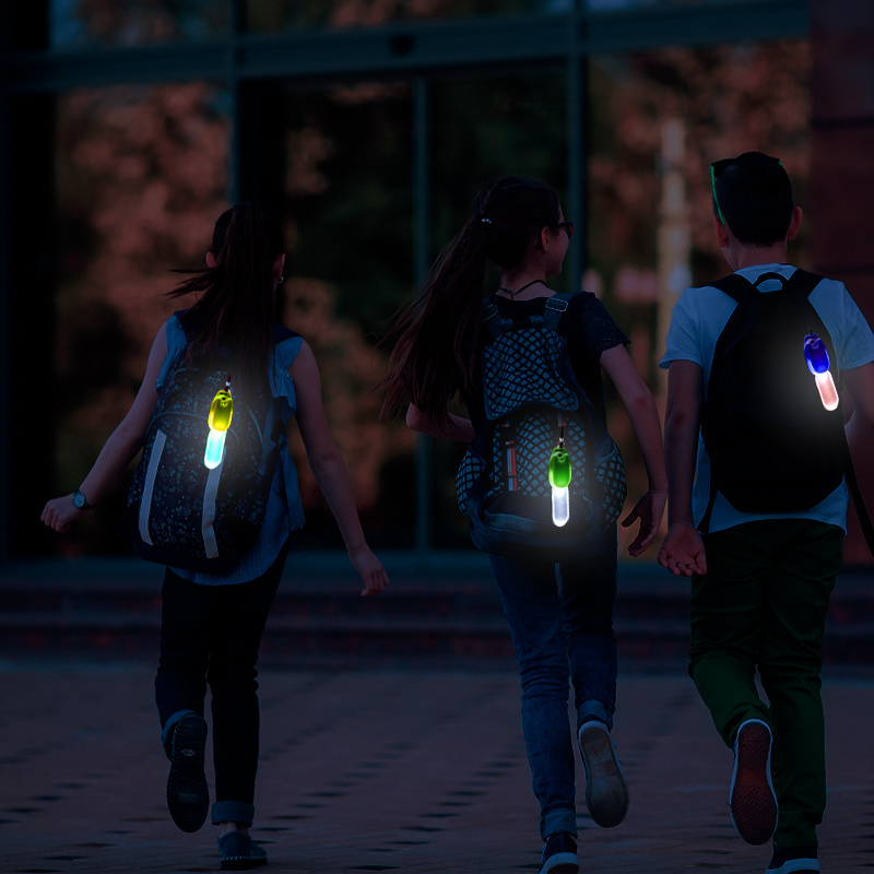 Custom Safety Warning Decoration Backpack Mini Led Zip Light