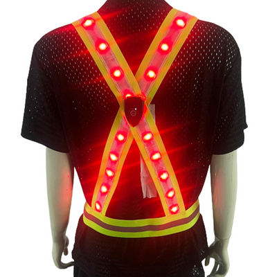 High Visibility Safety Running Gear LED Reflective Running Vest For Outdoor Sports