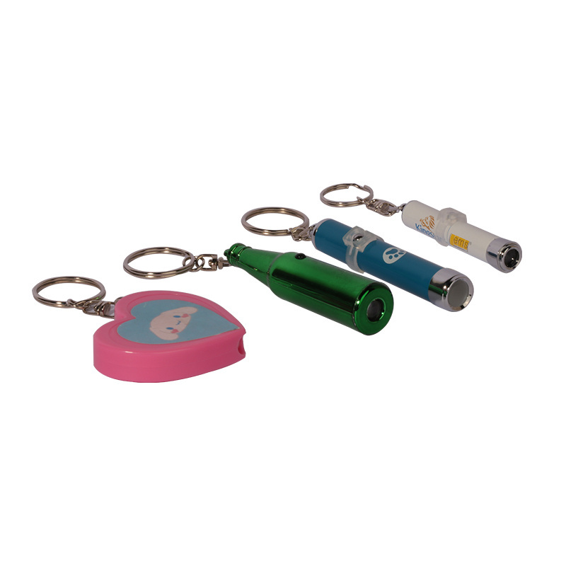 Custom Logo LED Projector Keychain LED Projection Mini Flashlight Key Chain