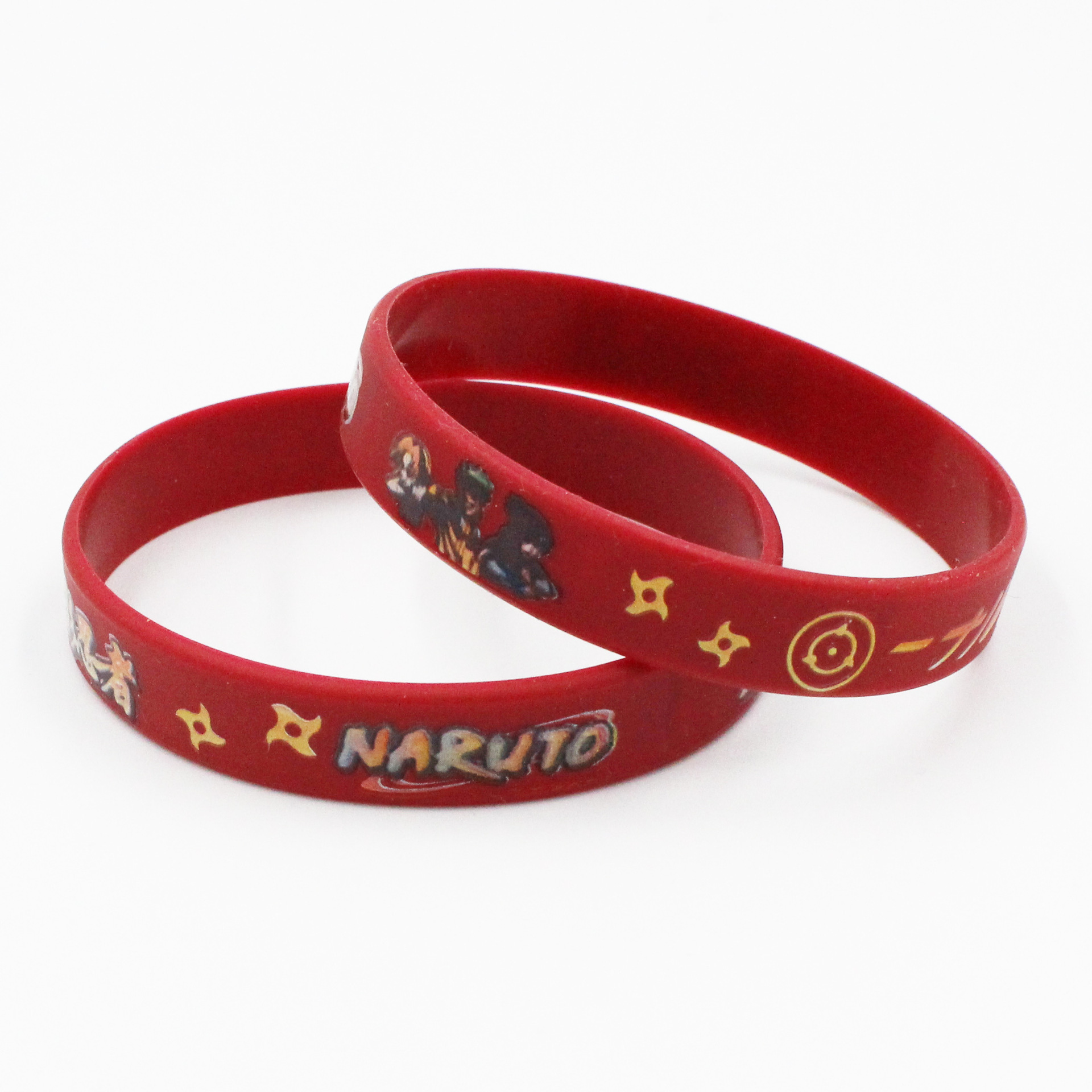 Wholesale Custom Printed Cartoon Personalized Silicone Bracelets Anime DBZ One Piece Rubber Wristbands for Souvenir