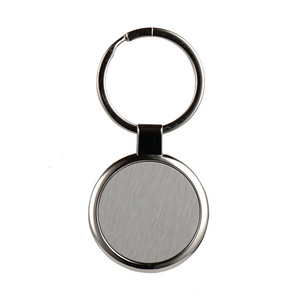 Custom Round Zinc Alloy Epoxy Laser Engraving Car Brand Keyring Make your Own Logo Metal Enamel Double Sided Blank Keychain