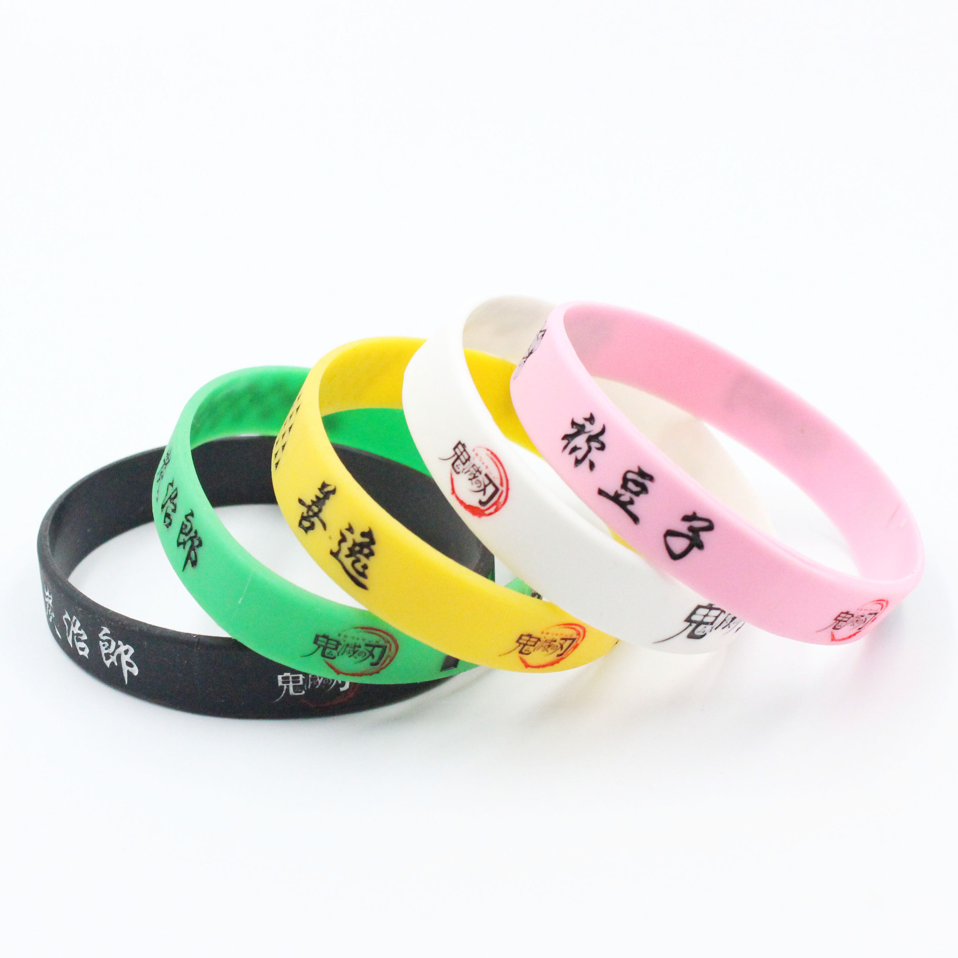 Wholesale Custom Printed Cartoon Personalized Silicone Bracelets Anime DBZ One Piece Rubber Wristbands for Souvenir