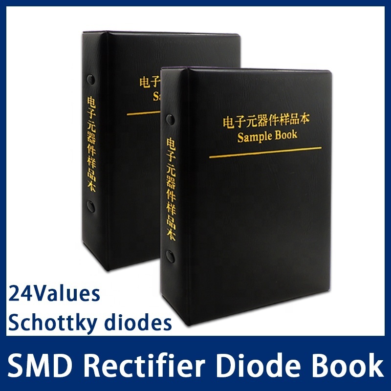 Rectifier Diode Sample Book SMD  Assortment Kit 24 Values Schottky diodes M1 M4 M7 SS12 SS14 SS16 SS24 SS34 SS36 SS110 SS210