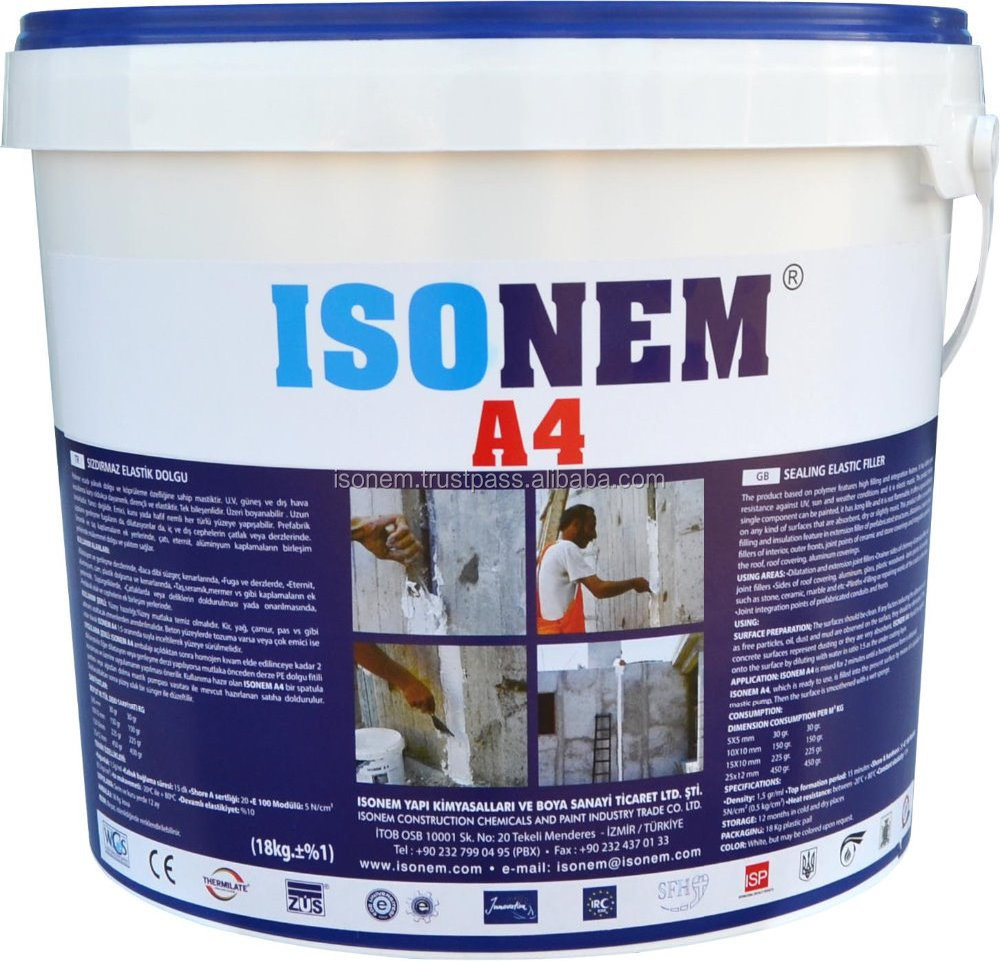 ISONEM ACRYLIC SEALANT GAP FILLER, SUPER ELASTIC, WATERPROOFING, WATER BASED PUTTY - 5 KG SIZE