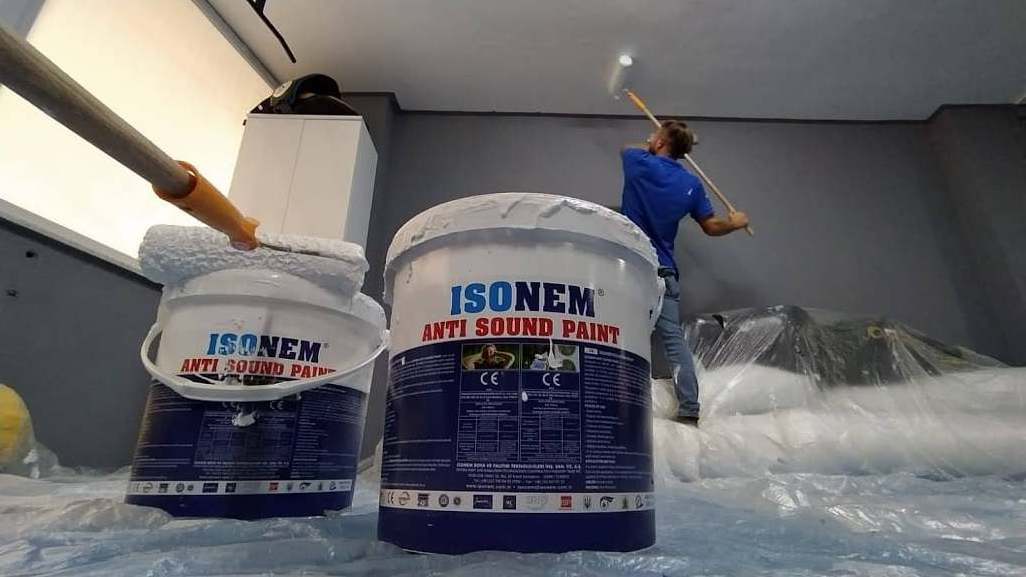 ISONEM SOUND INSULATION PAINT SOUNDPROOF WATERBASED EASY TO APPLY LIQUID APPLIED COATING MADE IN TURKEY