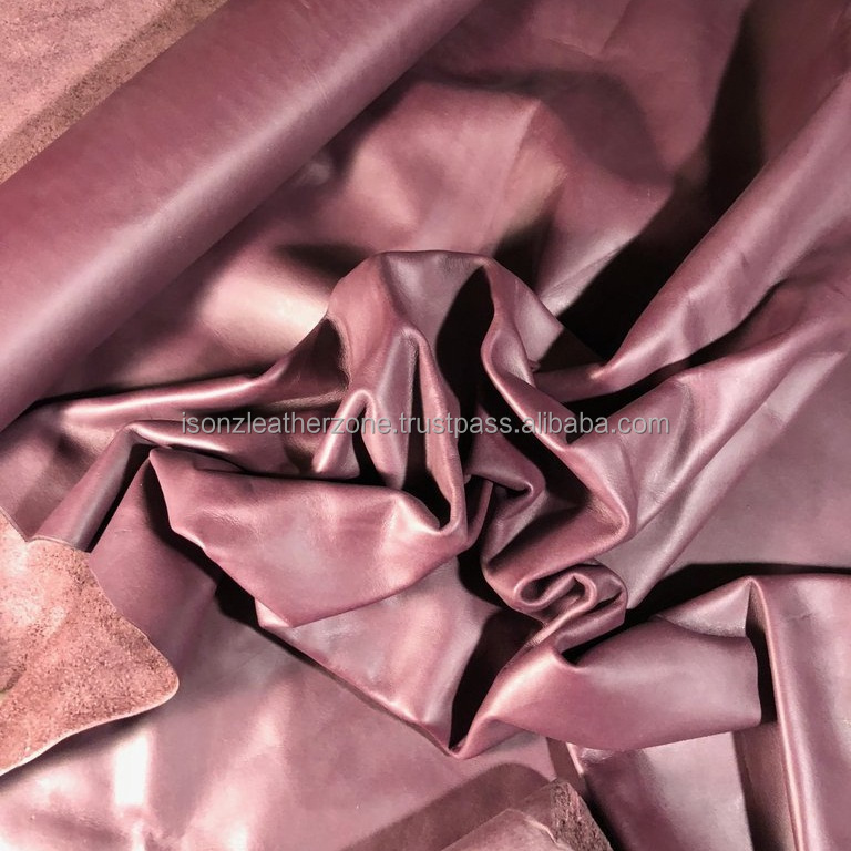 High Quality Pastel italian Full Grain Sheep Nappa Skin Genuine Leather for Shoes