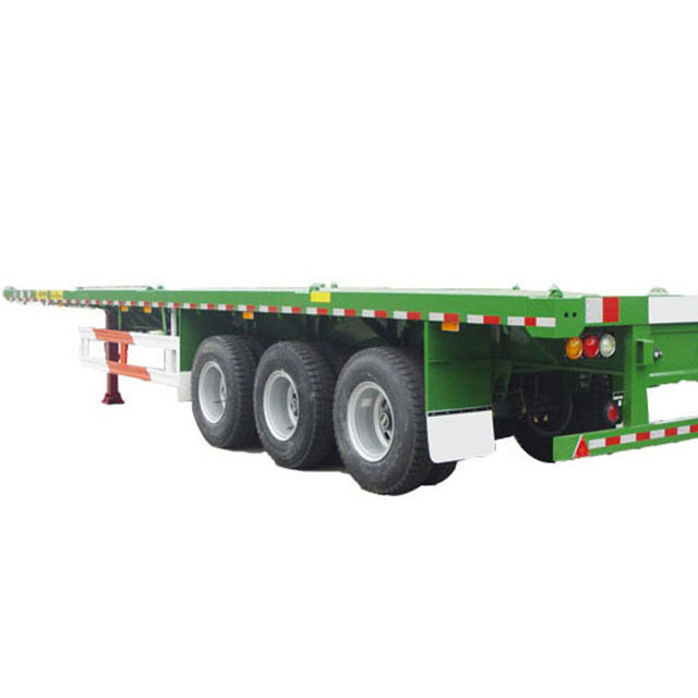 2021 20 ft 40 ft flatbed semi trailer transporting container 3 axle flatbed truck trailer with container lock for sale