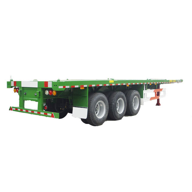 2021 20 ft 40 ft flatbed semi trailer transporting container 3 axle flatbed truck trailer with container lock for sale