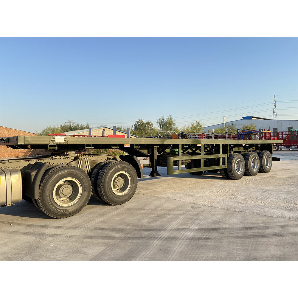 Factory wholesale 2/3/4 axles 40ft flatbed truck semi-trailer container flatbed trailer low bed truck trailer