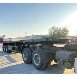 Factory wholesale 2/3/4 axles 40ft flatbed truck semi-trailer container flatbed trailer low bed truck trailer