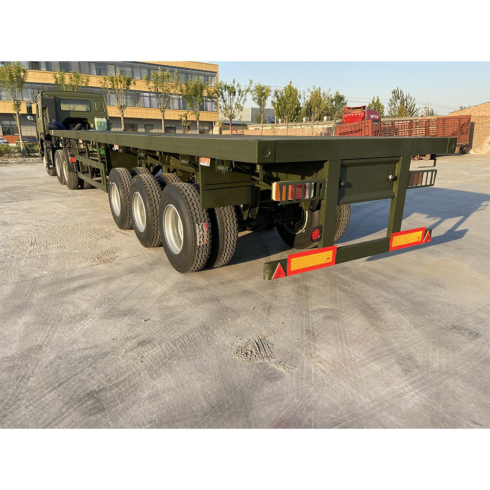 Factory wholesale 2/3/4 axles 40ft flatbed truck semi-trailer container flatbed trailer low bed truck trailer