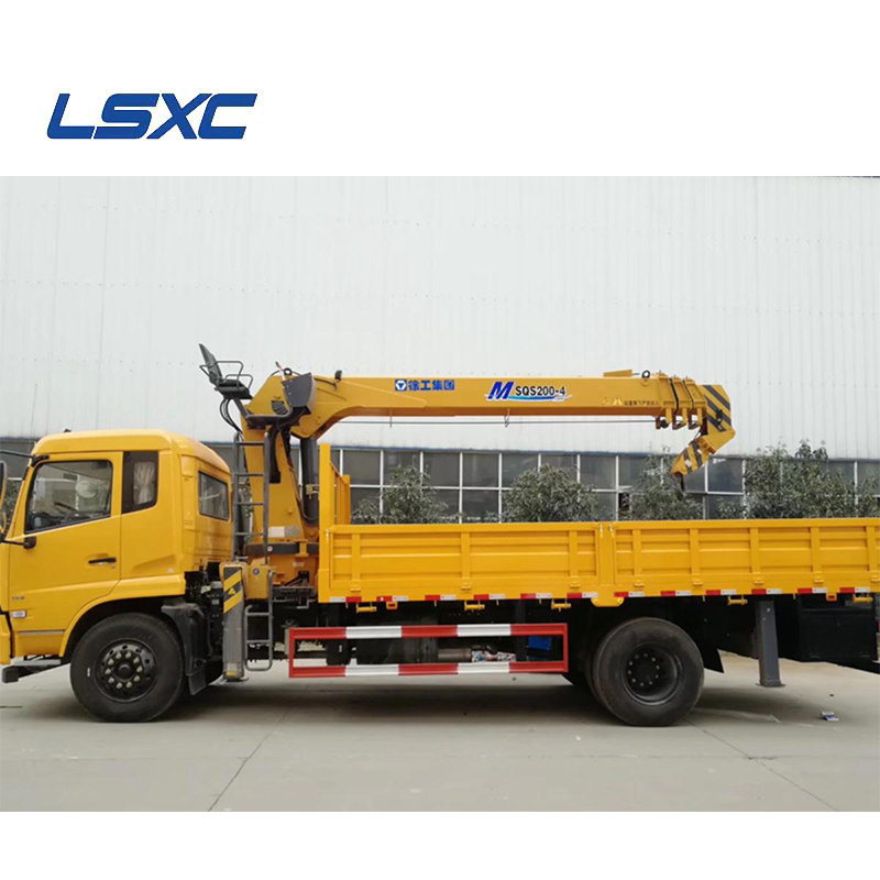 Portable lifting truck with straight arm crane lorry cargo truck mounted crane price