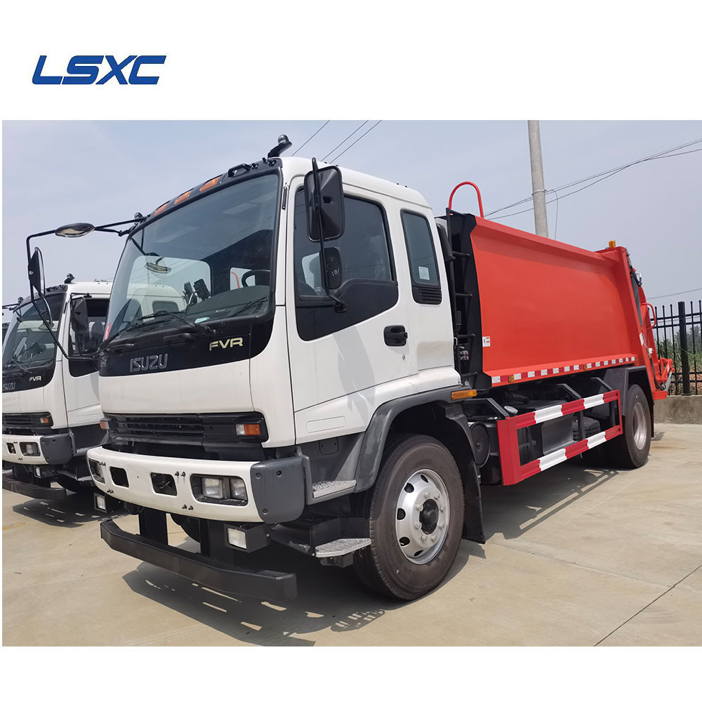 13 Cubic meter garbage compactor truck  waste bin cleaning truck  garbage collector truck