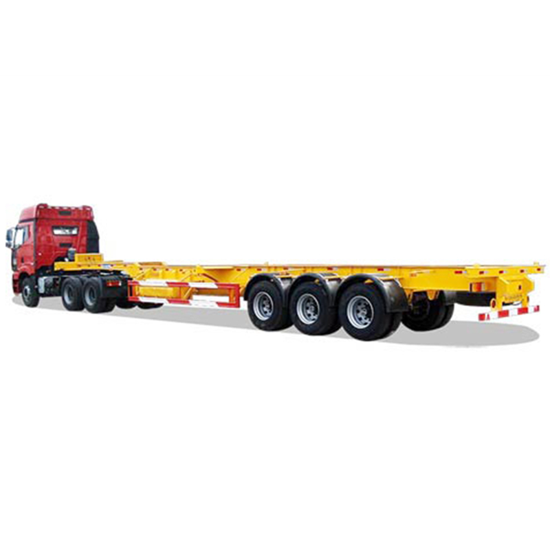 Quality price Good 3 axles 40 ft container chassis skeleton semi-trailer skeleton semi-truck trailer African countries