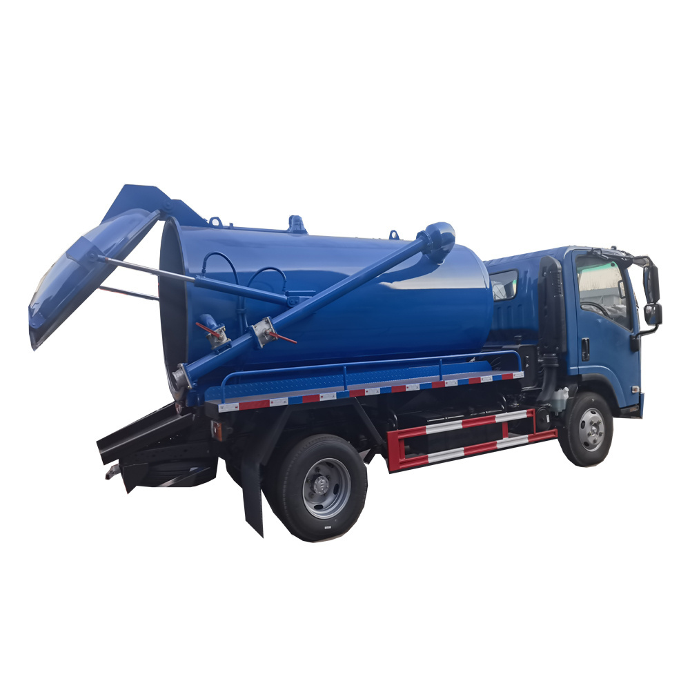 Small 5 m3 Dongfeng/ISUZU/ Shacman sewer vacuum cleaning suction truck sewer tank pump truck