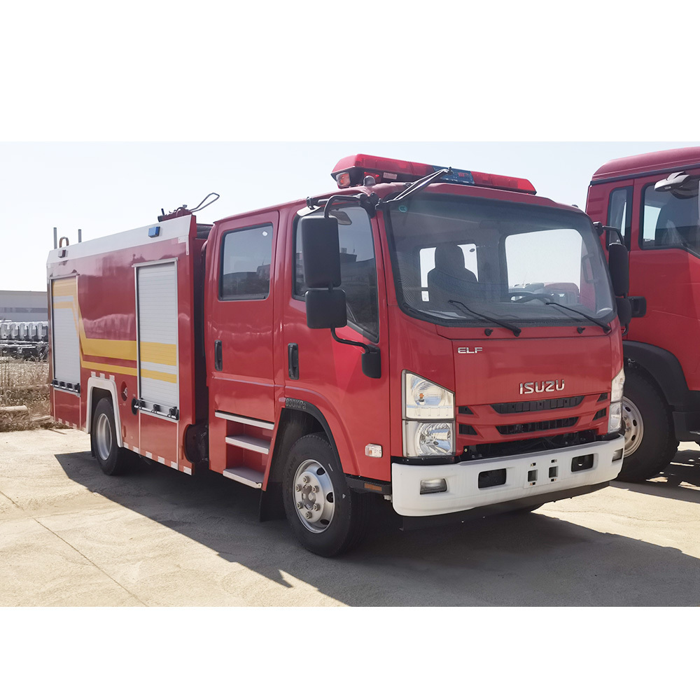 Isuzu 700P foam fire truck 4*2P double cab Euro 5 left hand drive hot new factory price