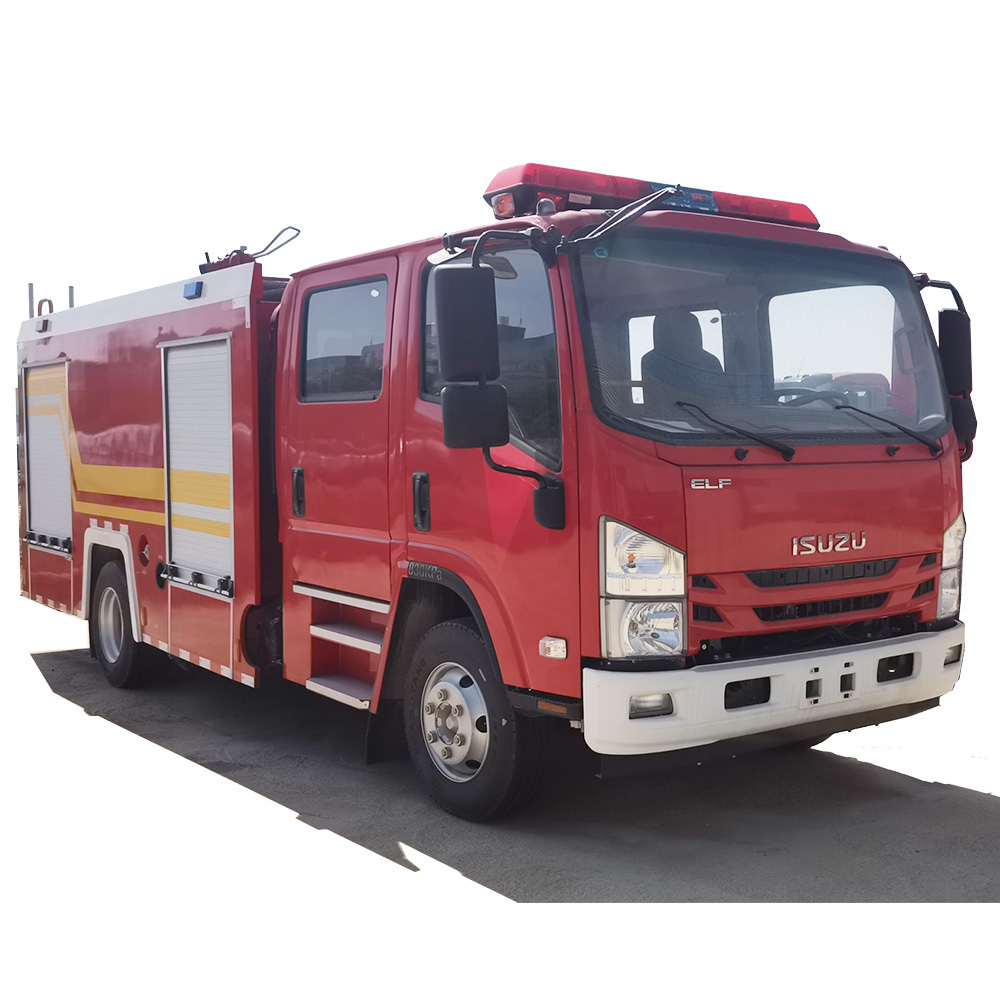 Isuzu 700P foam fire truck 4*2P double cab Euro 5 left hand drive hot new factory price