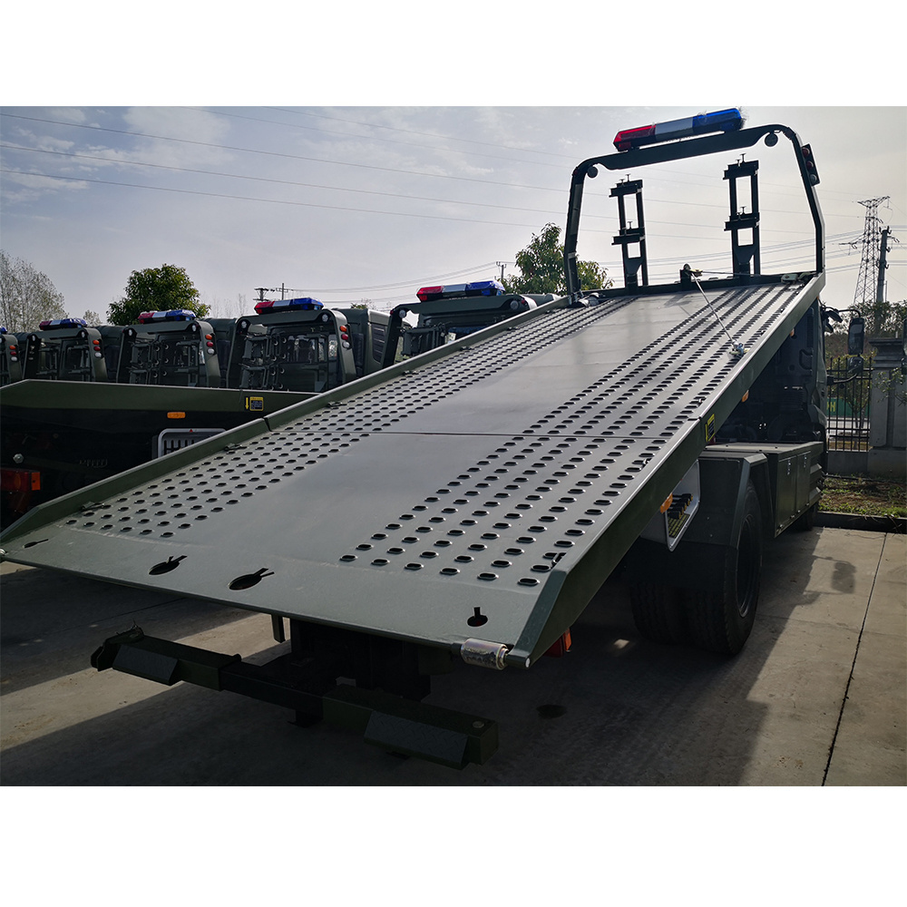 Factory Direct Selling Dongfeng 4x2 Wrecker Truck road rescue Truck Tilt Slide Tray One-to-two