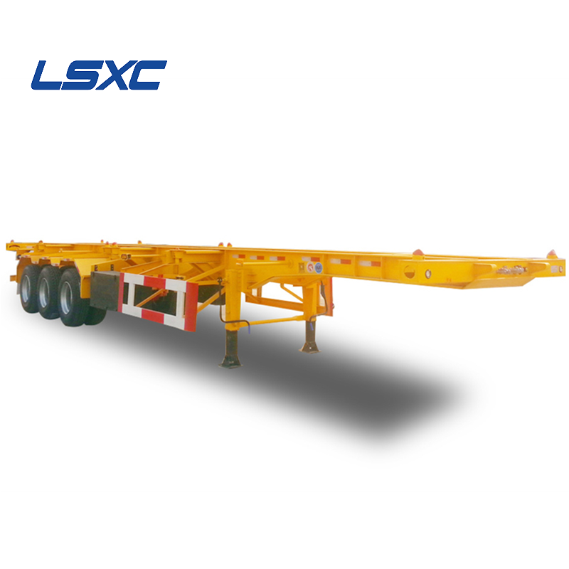 Quality price Good 3 axles 40 ft container chassis skeleton semi-trailer skeleton semi-truck trailer African countries