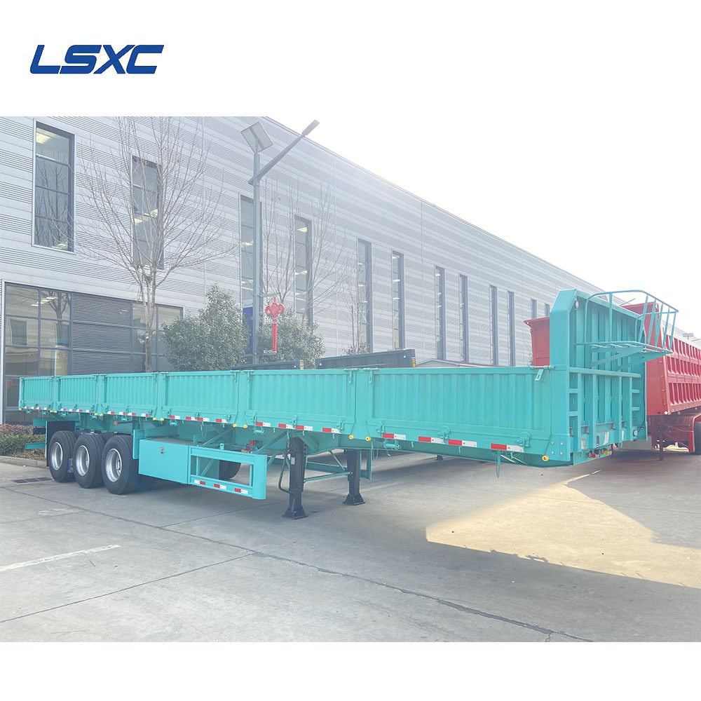 Direct factory sale  Tri-axle 40 Feet Flatbed Truck Trailer 40ft Flat Bed Semi Trailer Sidewall Semi Trailer For Transportation